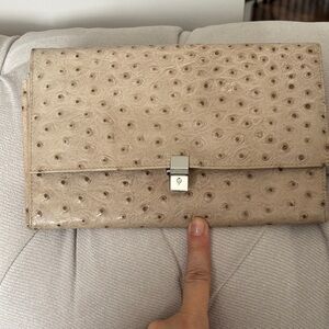 Elegant Tan Clutch Passport holder Chris Kon